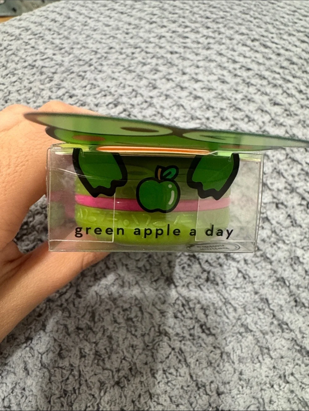 The Crème Shop x Sanrio Keroppi Macaron Lip Balm, Green Apple A Day